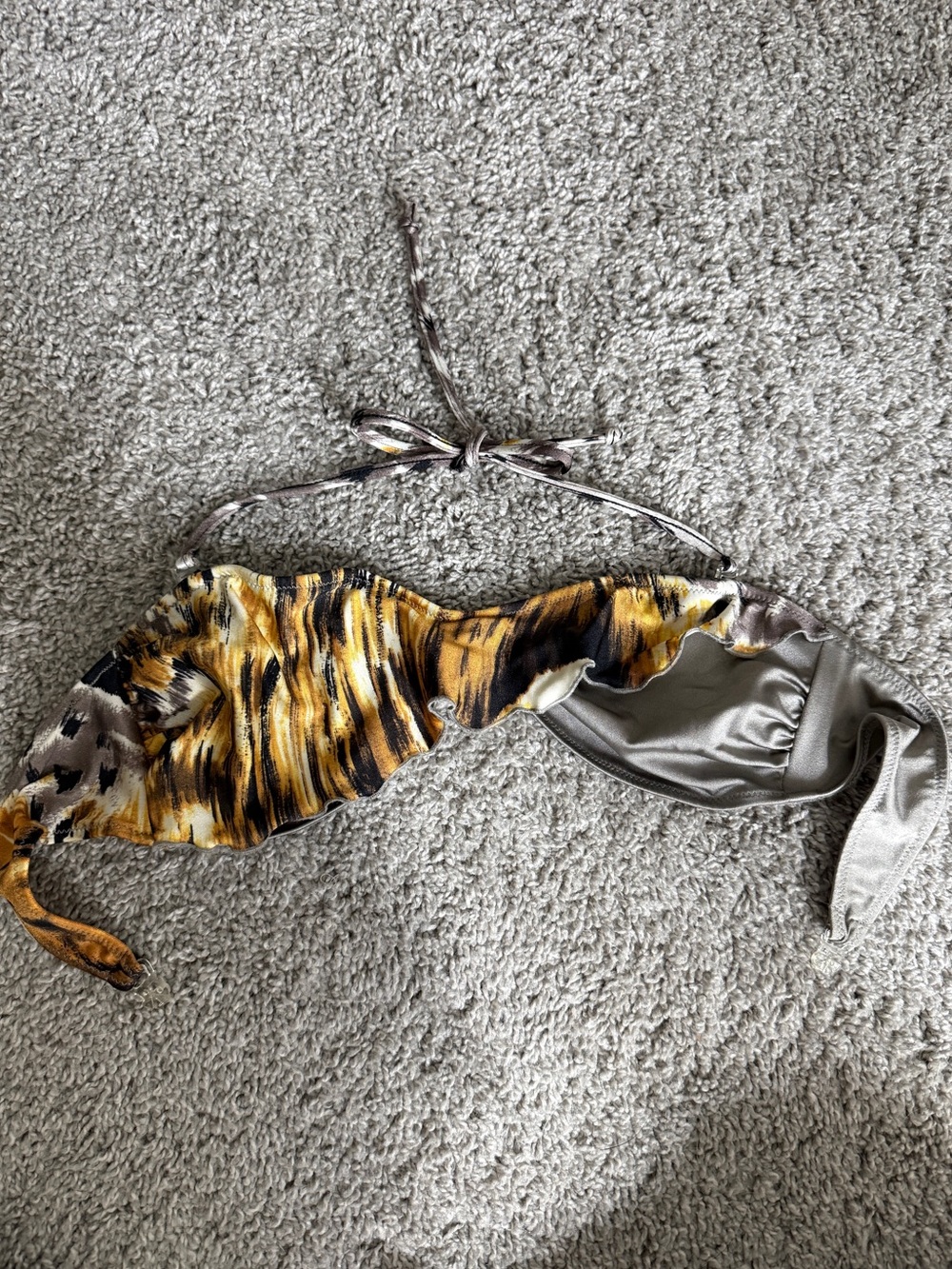Diva Women’s Bikini Top, Tiger Print, Animal Print